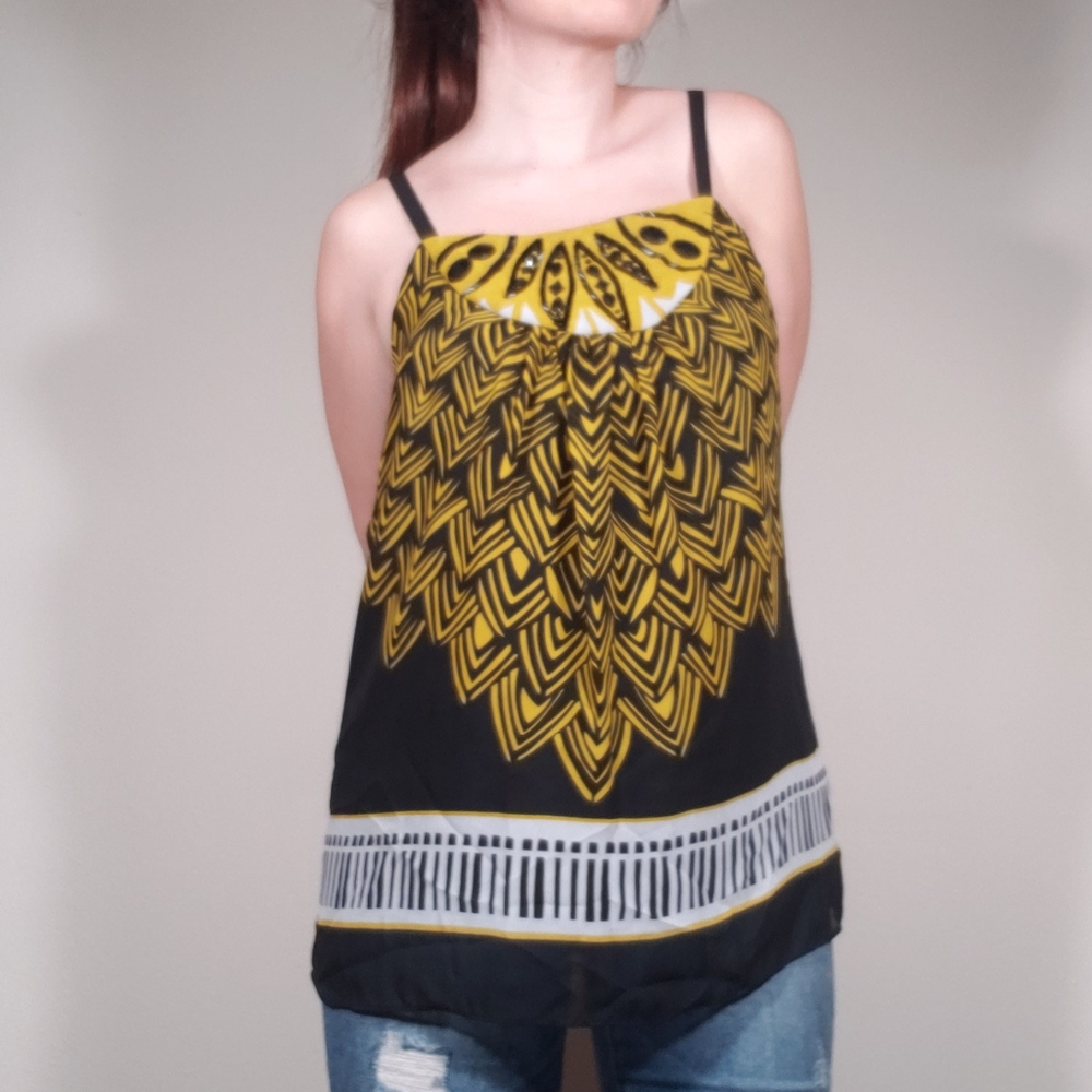 💥CLOSING SALE💥NICOLE MILLER Beaded Flowy Top
